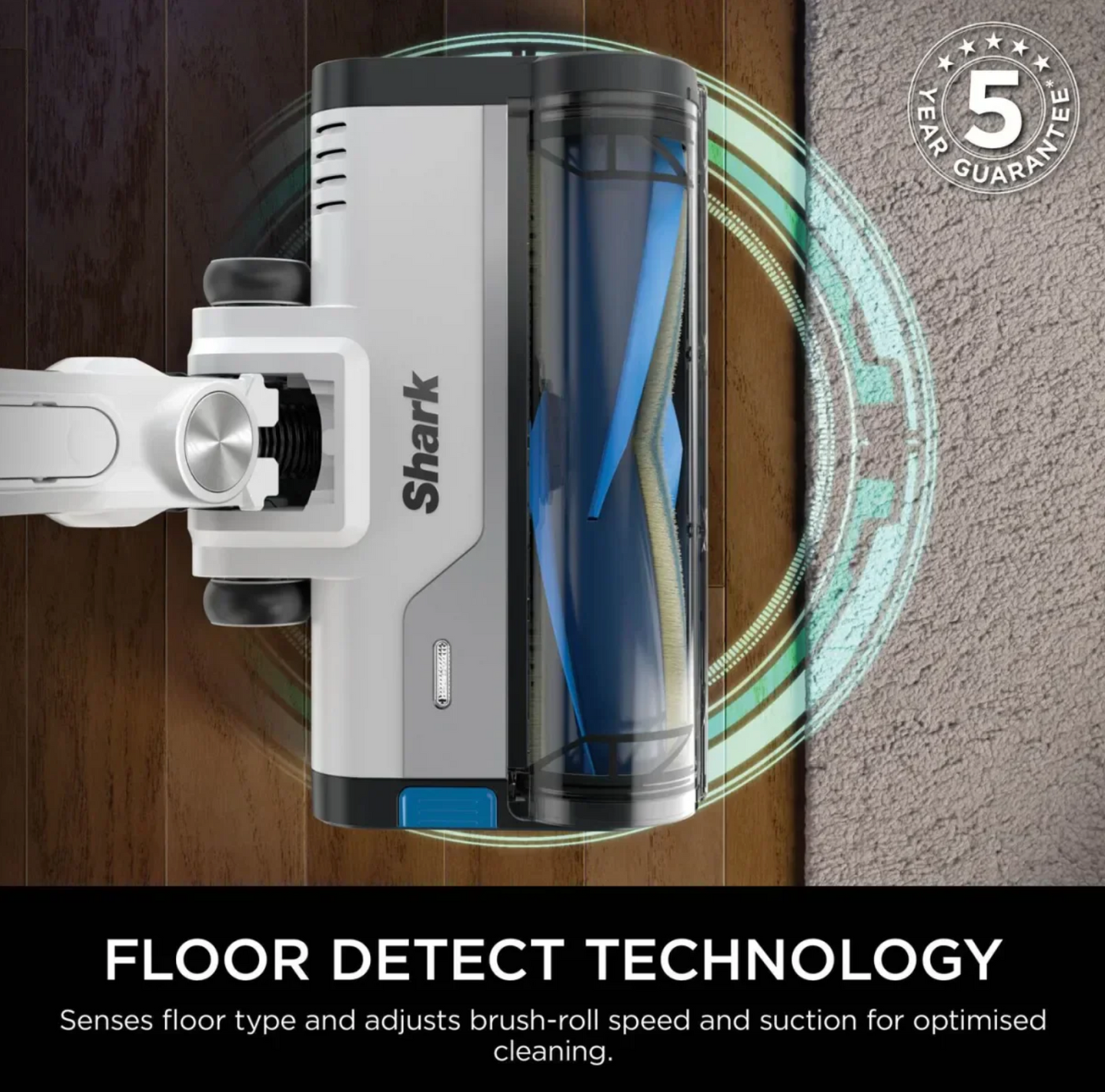 Shark PowerPro Cordless Stick Vacuum IZ380UK, Anti Hair Wrap & Floor Detect