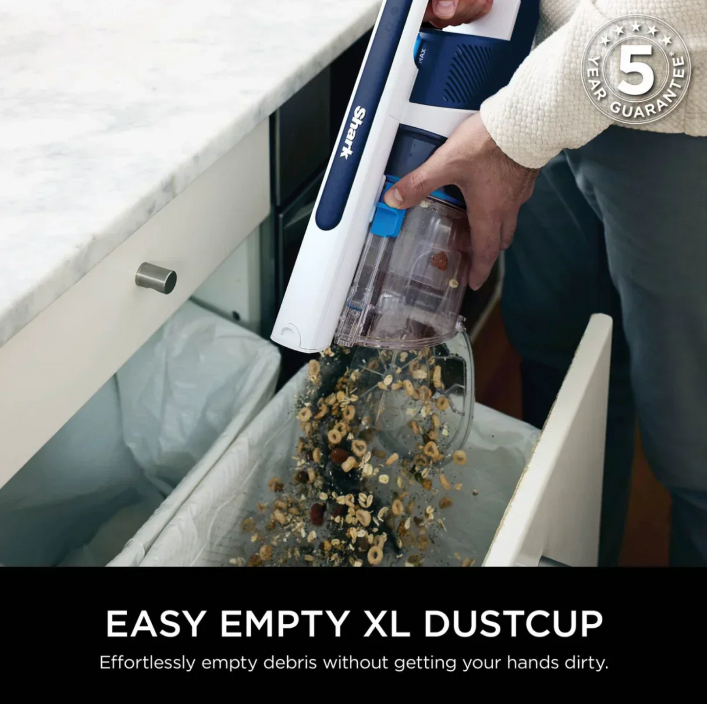 Shark PowerPro Cordless Stick Vacuum IZ380UK, Anti Hair Wrap & Floor Detect