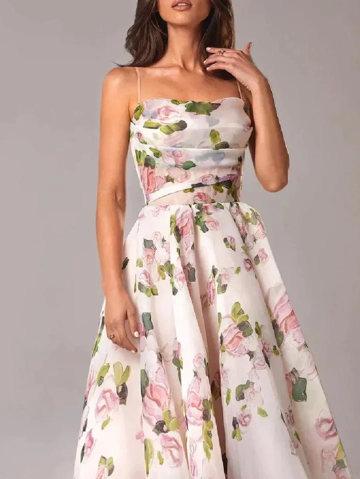 Amelie – Floral Garden Midi Dress