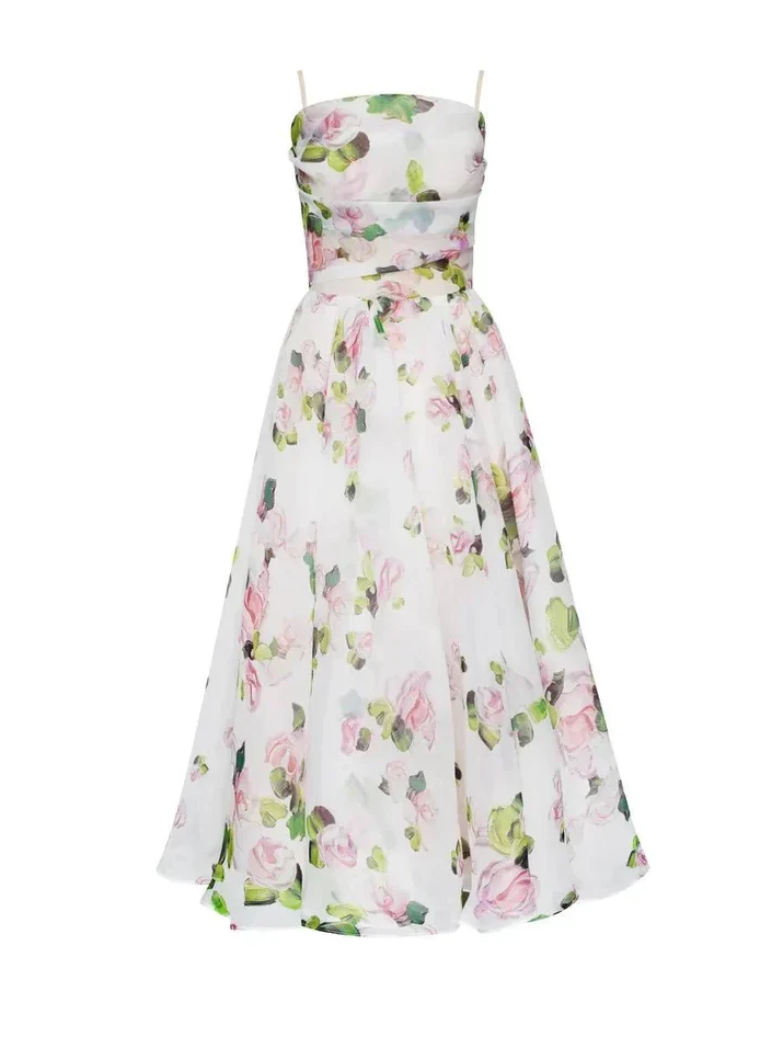 Amelie – Floral Garden Midi Dress