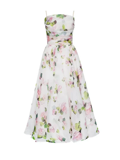 Amelie – Floral Garden Midi Dress