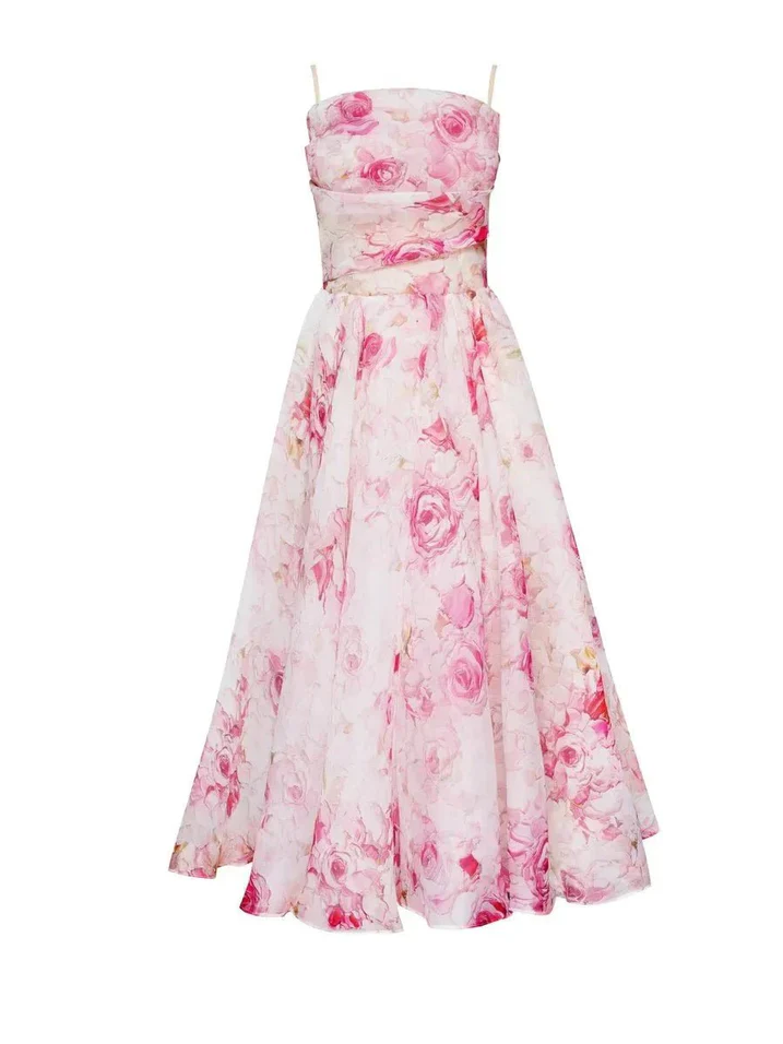 Amelie – Floral Garden Midi Dress