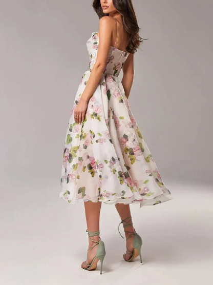 Amelie – Floral Garden Midi Dress