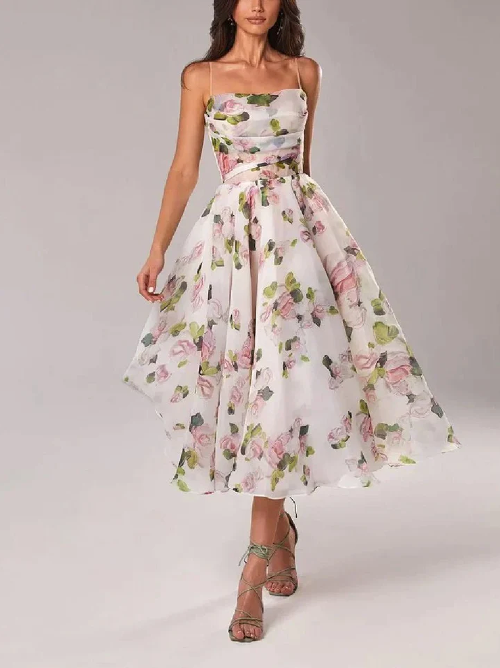 Amelie – Floral Garden Midi Dress