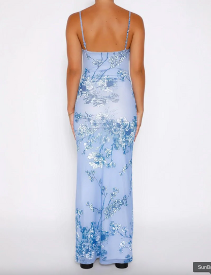 Emily – Blush Lace Blossom Dress